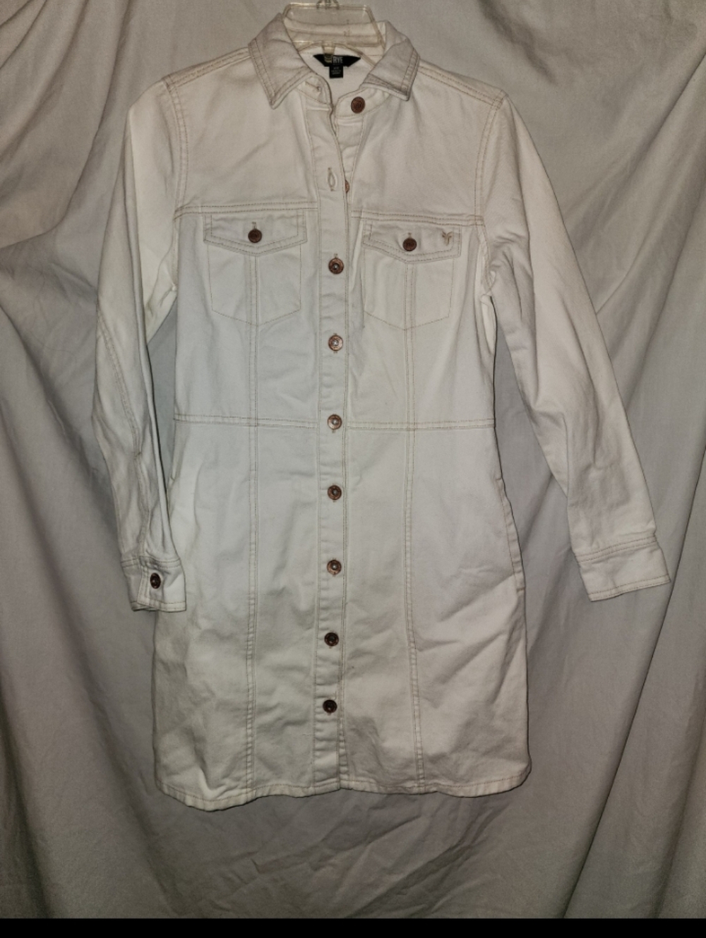 FRYE womens size xsmall white denim dress